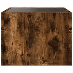 vidaXL Table basse avec LED infini chêne fumé 40x40x30 cm
