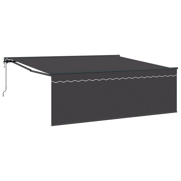 vidaXL Auvent Rétractable Orange et Blanc 350x250 cm