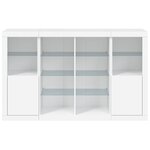 vidaXL Buffets avec lumières LED 3 Pièces blanc bois d'ingénierie