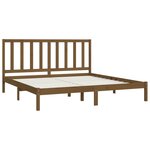 vidaXL Cadre de lit sans matelas marron miel bois pin massif 200x200cm