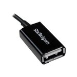 Startech.com câble adaptateur micro usb vers usb host otg de 12cm - mâle / femelle - noir