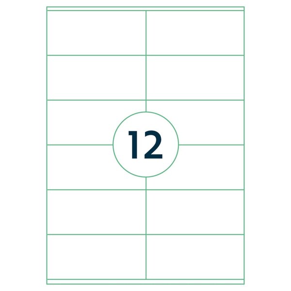 rillprint Étiquettes autocollantes 105x48 mm 1000 feuilles Blanc
