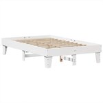 vidaXL Lit bibliothèque sans matelas blanc 120x190 cm bois pin massif