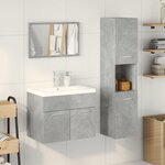 vidaXL Ensemble de meubles de salle de bain 4 Pièces gris béton