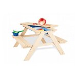 Ensemble de table et banc naturel Entièrement massif  épicéa non traité