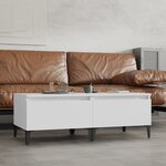 vidaXL Tables d'appoint 2 Pièces Blanc 50x46x35 cm Bois d'ingénierie