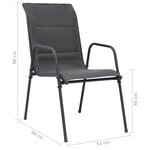 vidaXL Mobilier de salle à manger d'extérieur 7 Pièces Acier Anthracite