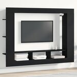 Meuble TV mural vidaXL Chêne noir 152x22x113 cm