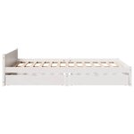 vidaXL Cadre de lit sans matelas blanc 120x190 cm bois de pin massif