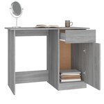 vidaXL Bureau Sonoma gris 100x50x76 cm Bois d'ingénierie