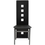 vidaXL Chaises à manger lot de 6 noir similicuir