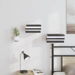 vidaXL Étagère Flottante Invisible 4 Pièces Noir 6 x 11 x 6.5 cm Métал