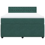vidaXL Sommier à lattes de lit et matelas Vert foncé 160x200cm Velours