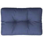 vidaXL Coussin de palette bleu marine 50x40x12 cm tissu