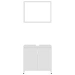 vidaXL Ensemble de meubles de bain 3 Pièces Blanc Bois d'ingénierie