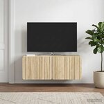 vidaXL Meuble TV mural 78 5 x 41 x 30 cm Chêne Sonoma