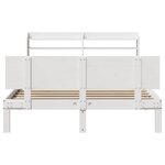 vidaXL Cadre de lit avec tête de lit blanc 120x190 cm bois pin massif