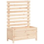 vidaXL Jardinière avec support 79x39 5x114 cm bois de pin massif