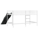 vidaXL Lit superposé pour enfants avec toboggan Blanc et anthracite
