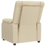vidaXL Fauteuil inclinable électrique Crème Tissu