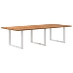 vidaXL Table à manger marron clair bois de chêne massif rectangulaire