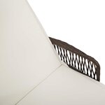 vidaXL Transat Marron et crème blanche 55 x 200 x 92 cm polyrotin