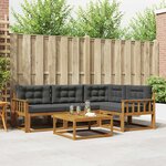 vidaXL Ensemble de canapés d'extérieur 5 Pièces Naturel et Anthracite