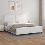vidaXL Cadre de lit avec tête de lit Blanc 160x200 cm Similicuir