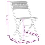 vidaXL Chaises de jardin pliables lot de 8 gris bois d'acacia massif