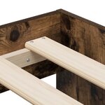 vidaXL Lit de rangement en chêne fumé 75x190 cm