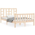vidaXL Cadre de lit sans matelas bois de pin massif