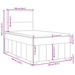 vidaXL Sommier à lattes de lit avec matelas taupe 120x190 cm tissu