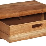 vidaXL Meuble TV (118-200) x 30 x 40 cm Bois massif d'acacia