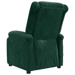 vidaXL Fauteuil de massage Vert foncé velours
