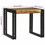 vidaXL Table basse 2 Pièces Marron 48 x 40 x 40 cm Bois d'acacia massif