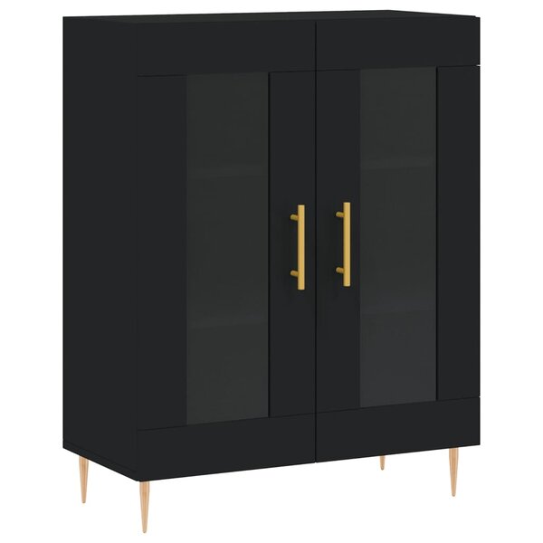 vidaXL Buffet noir 69 5x34x90 cm bois d'ingénierie