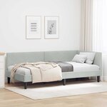 vidaXL Cadre de lit d'angle Autre Gris clair 80 x 200 cm