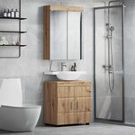 vidaXL Ensemble de mobilier de salle de bain TULUM Chêne artisanal
