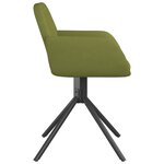 vidaXL Chaises pivotantes à manger lot de 2 Vert clair Velours