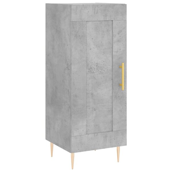 vidaXL Buffet Gris béton 34 5x34x90 cm Bois d'ingénierie