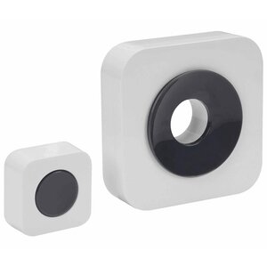 Perel Sonnette sans fil alimentée par pile Blanc EDB8