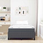 vidaXL Cadre de lit Gris foncé 120 x 200 cm Tissu en velours côtelé