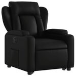 vidaXL Fauteuil inclinable Noir Similicuir