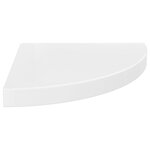 vidaXL Étagères d'angle flottantes 4Pièces blanc brillant 35x35x3 8cm MDF
