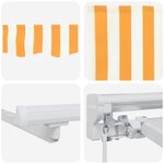 vidaXL Cadre de store manuel avec LEDs Jaune et blanc 3 x 2 5 m