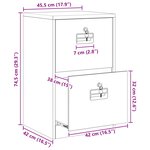 vidaXL Cabinet de Dossier avec tiroir Blanc 44 x 50 x 106.5 cm