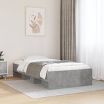 vidaXL Cadre de lit gris béton 90x200 cm bois d'ingénierie