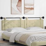 vidaXL Tête de lit suspendue Crème Simili cuir