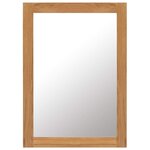 vidaXL Miroir 50x70 cm Bois de chêne massif