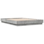 vidaXL Cadre de lit gris béton 150x200 cm bois d'ingénierie